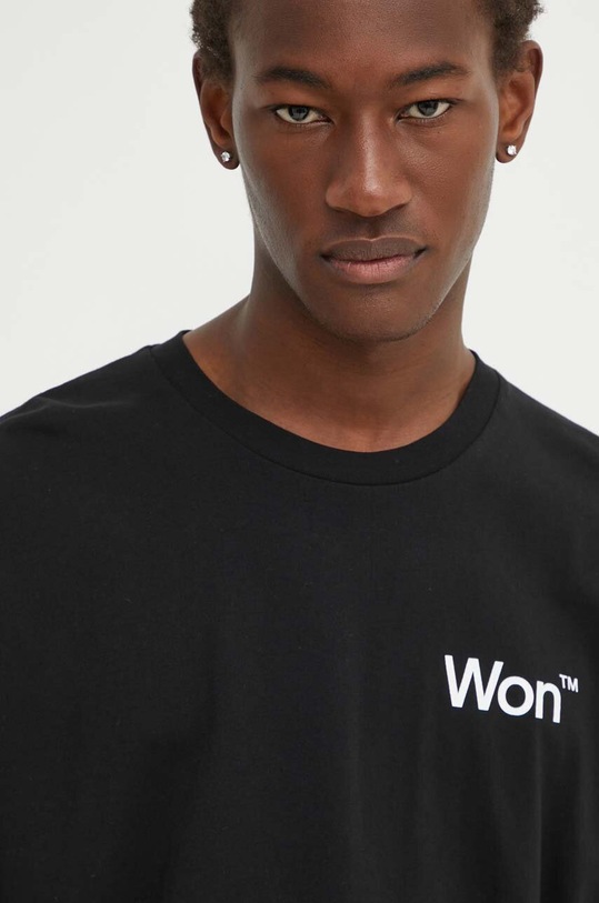 Хлопковый лонгслив Won Hundred чёрный 3146.12063