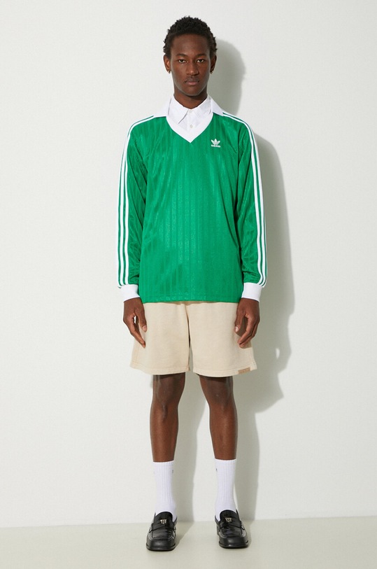 Tričko s dlouhým rukávem adidas Originals Adicolor Piqué Football Long Sleeve IX5225 zelená AW24