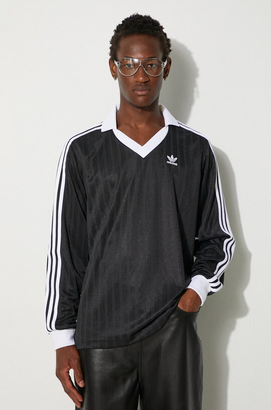 adidas Originals longsleeve shirt Adicolor Piqué Football Long Sleeve Planet friendly black IZ4808