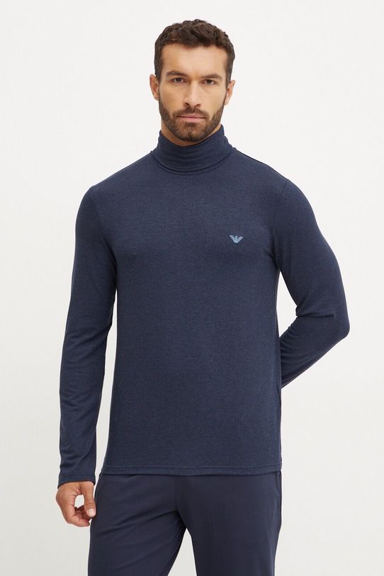 Tričko s dlhým rukávom Emporio Armani Underwear 112066.4F584 tmavomodrá AW24