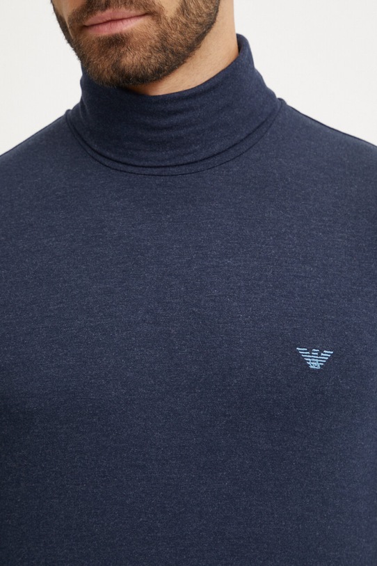 Tričko s dlhým rukávom Emporio Armani Underwear tmavomodrá 112066.4F584