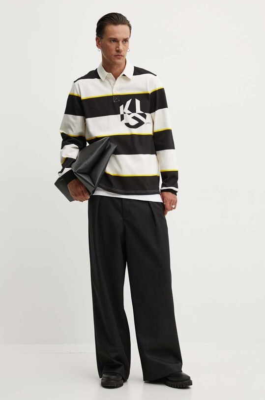 Karl Lagerfeld Jeans longsleeve din bumbac 245D1605 multicolor AW24