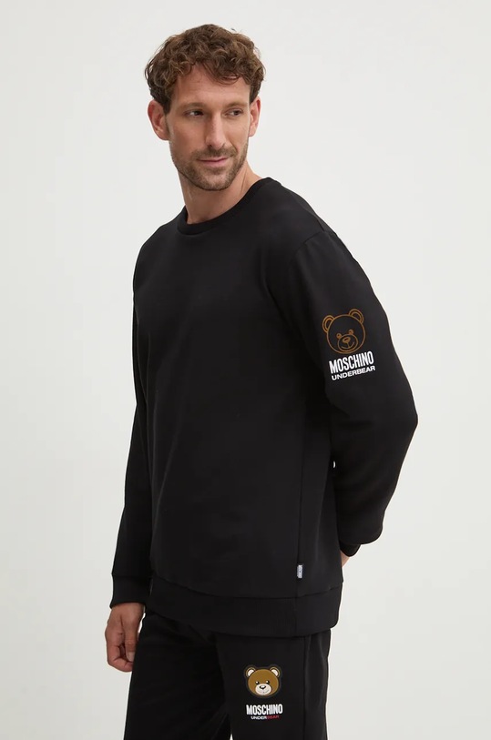 Moschino Underwear bluza lounge pozostałe czarny 1701.4424