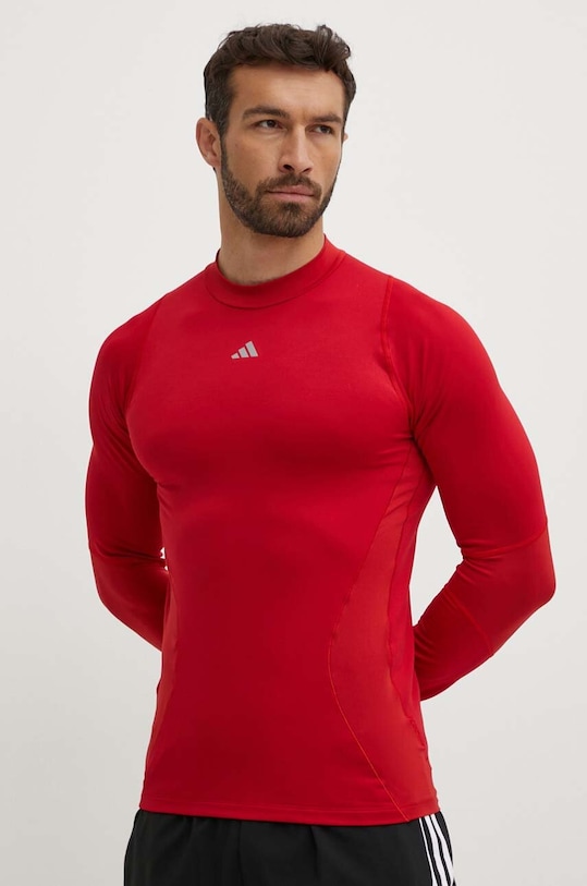 Tréninkové tričko s dlouhým rukávem adidas Performance Techfit COLD.RDY slim červená HP0572