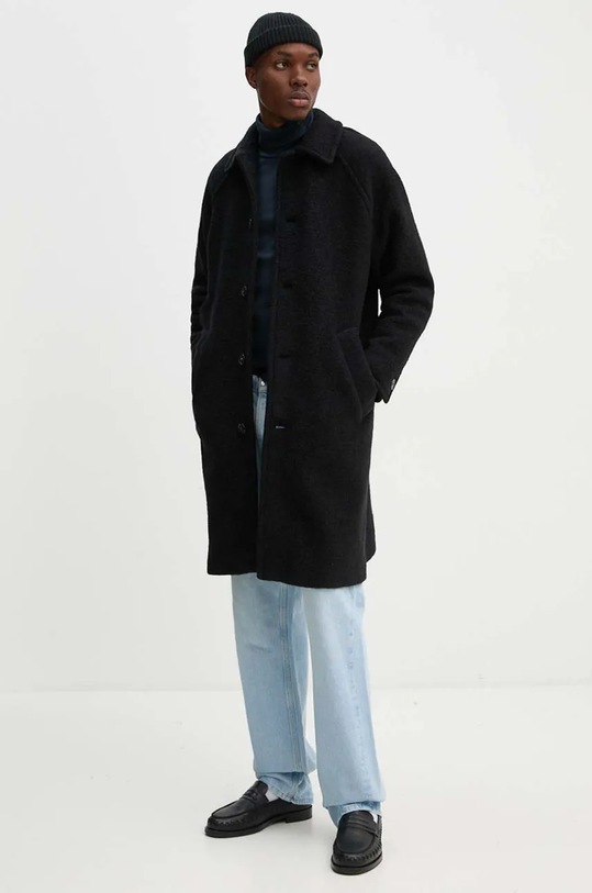 Bavlněné tričko s dlouhým rukávem Marc O'Polo 429220252100 námořnická modř AW24