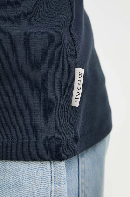 Bavlněné tričko s dlouhým rukávem Marc O'Polo 429220252100 námořnická modř