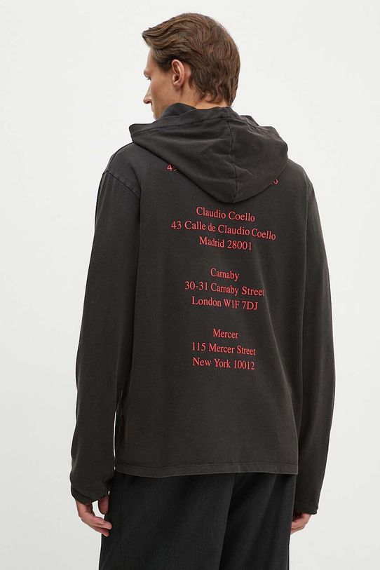 Oblečenie Bavlnená mikina The Kooples HTSL29000K čierna