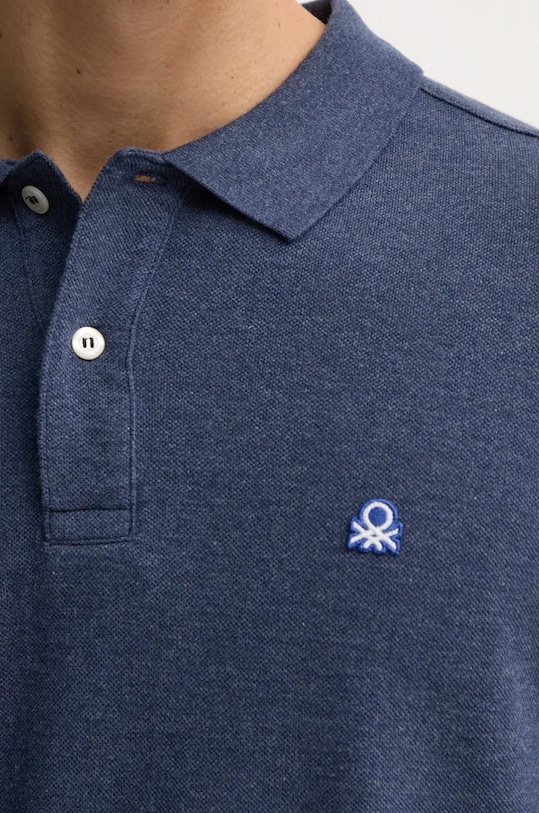 Одежда Хлопковый лонгслив United Colors of Benetton 3088U3025 голубой