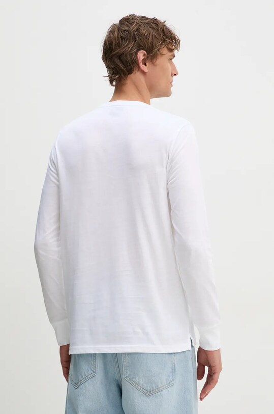 Îmbrăcăminte PS Paul Smith longsleeve din bumbac M2R.828R.KZEBRA alb