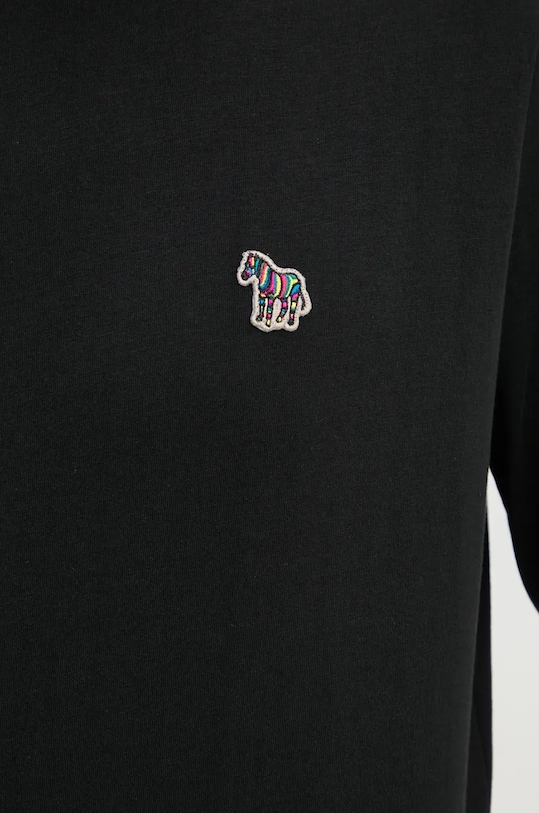 PS Paul Smith longsleeve bawełniany M2R.828R.KZEBRA czarny