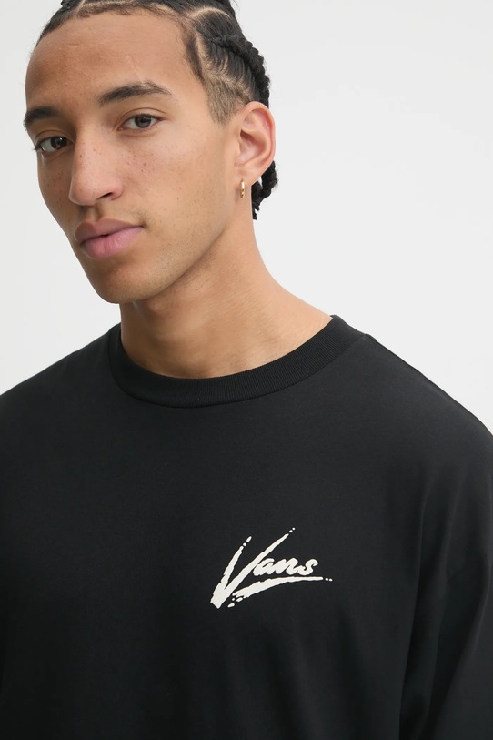 Pamučna majica dugih rukava Vans crna VN000K6Z1KP1