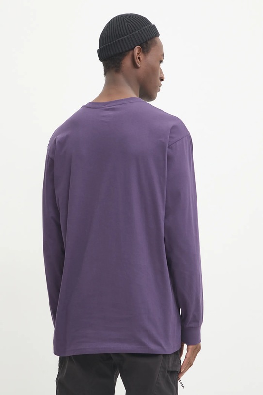 Odjeća Pamučna majica dugih rukava Vans VN0A49LC11E1 ljubičasta