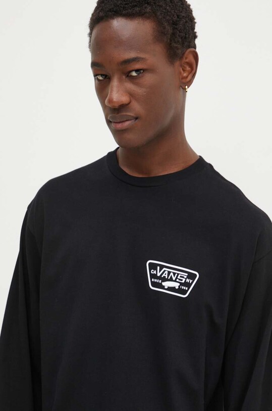 Îmbrăcăminte Vans longsleeve din bumbac VN0A2XCMY281 negru