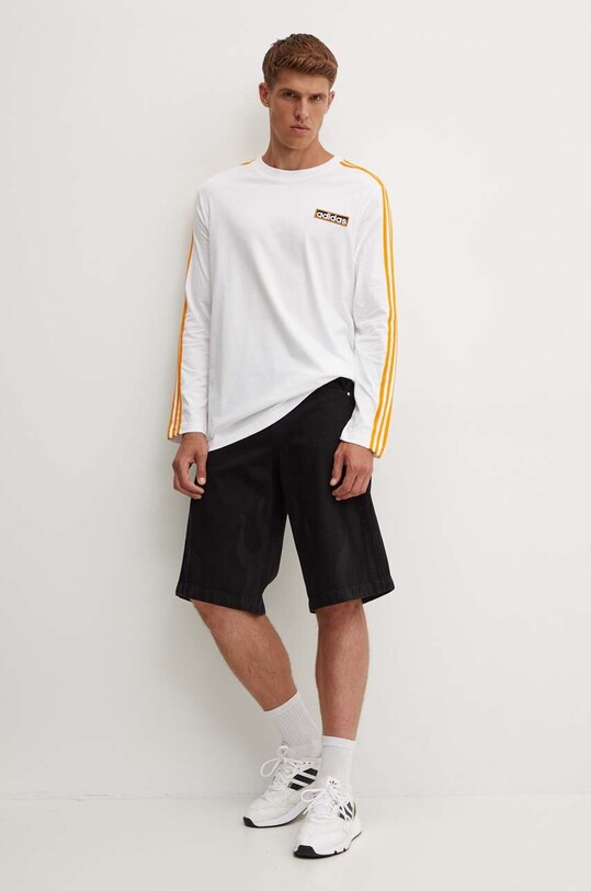 Памучна блуза с дълги ръкави adidas Originals IW5808 бял AW24
