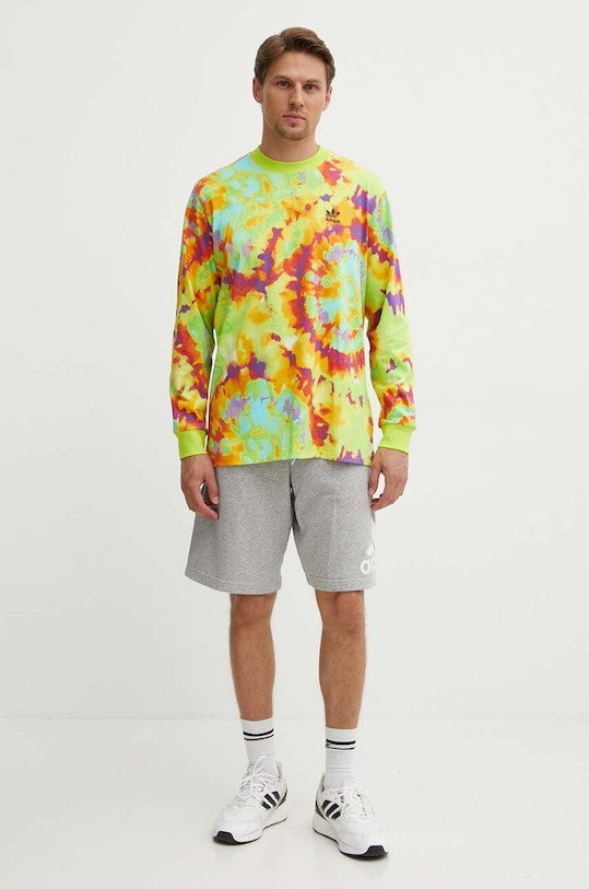 adidas Originals longsleeve bawełniany IZ0093 zielony AW24