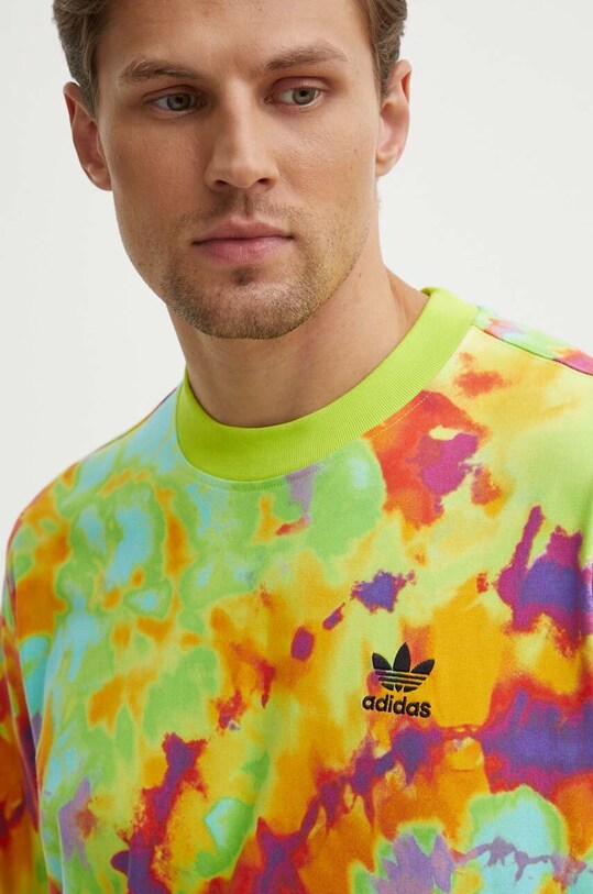 adidas Originals longsleeve din bumbac verde IZ0093