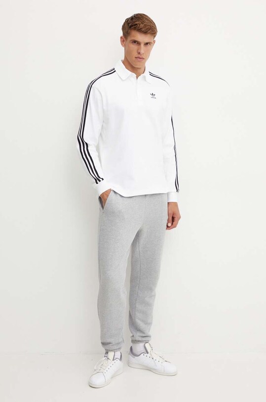 adidas Originals longsleeve bawełniany Adicolor IZ2459 biały AW25