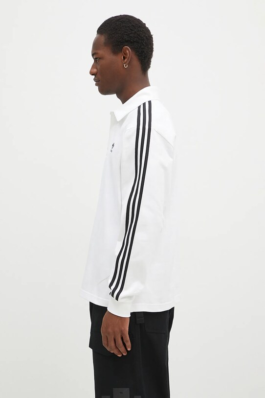 Pamučna majica dugih rukava adidas Originals Adicolor IZ2459 bijela AW24