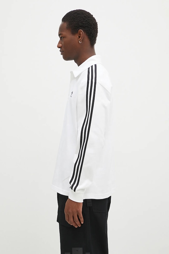 adidas Originals longsleeve din bumbac Adicolor IZ2459 alb AW25