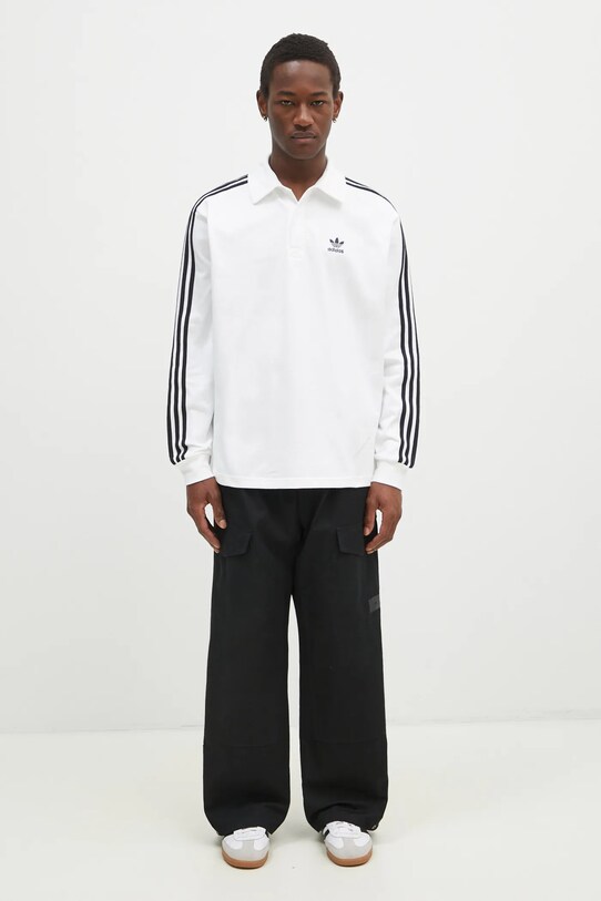 Pamučna majica dugih rukava adidas Originals Adicolor IZ2459 bijela