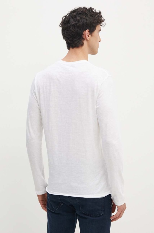 Îmbrăcăminte Sisley longsleeve din bumbac 3WF0S1013 alb