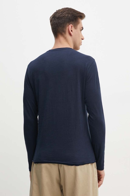 Îmbrăcăminte Sisley longsleeve din bumbac 3WF0S1013 bleumarin