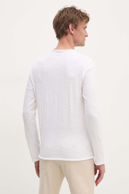 Odzież Sisley longsleeve bawełniany 3WF0S1034 biały