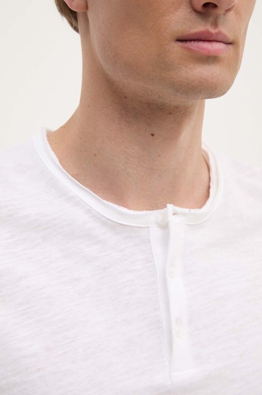 Sisley longsleeve bawełniany biały 3WF0S1034