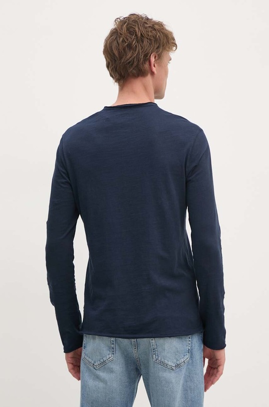 Îmbrăcăminte Sisley longsleeve din bumbac 3WF0S1034 bleumarin
