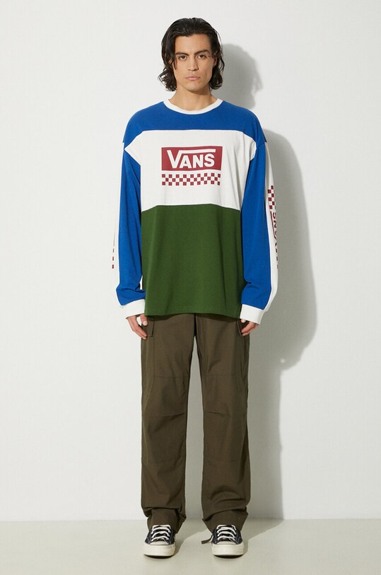 Vans longsleeve din bumbac Premium Classics LX Branded Panel VN000K2KBXU1 multicolor AW24