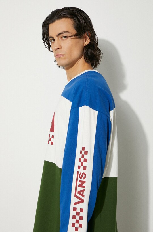Vans longsleeve din bumbac Premium Classics LX Branded Panel VN000K2KBXU1 multicolor