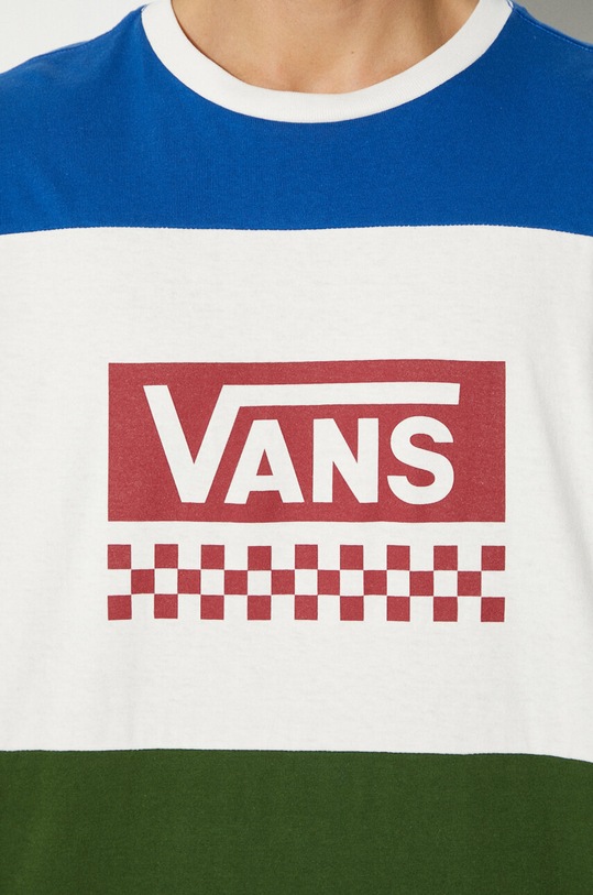 Bavlněné tričko s dlouhým rukávem Vans Premium Classics LX Branded Panel VN000K2KBXU1