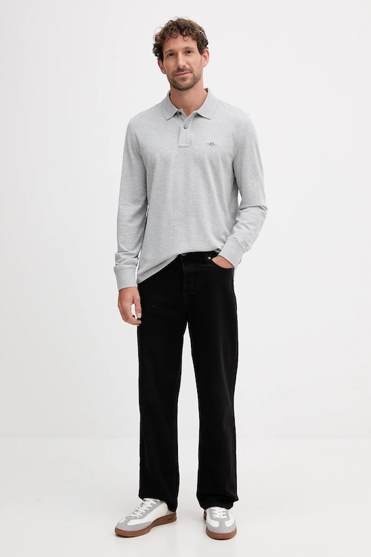 Gant longsleeve bawełniany 2230 szary AW25