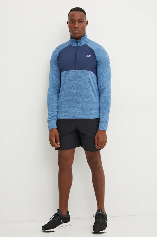 New Balance hanorac de jogging Athletics Heat Grid MT43204HEB albastru AW24