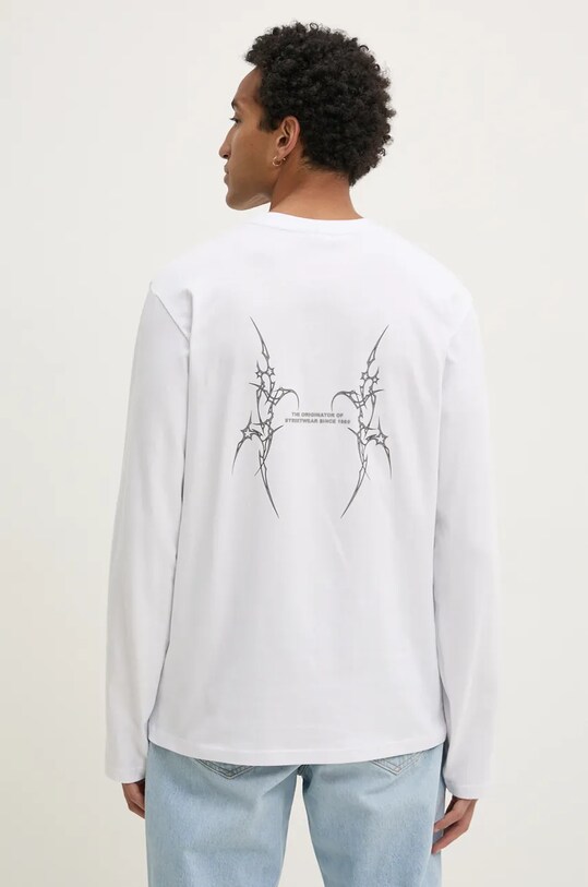 Odzież Karl Kani longsleeve bawełniany 60240011 biały