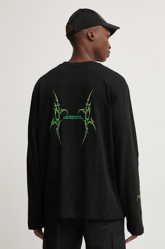 Oblečenie Bavlnené tričko s dlhým rukávom Karl Kani 60240012 čierna