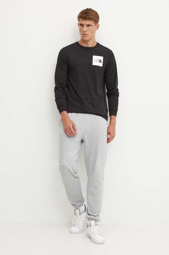 The North Face longsleeve L/S Fine Tee NF0A8A6PJK31 negru SS25