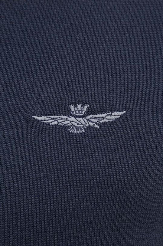 Aeronautica Militare pulover de bumbac MA1502L506 bleumarin