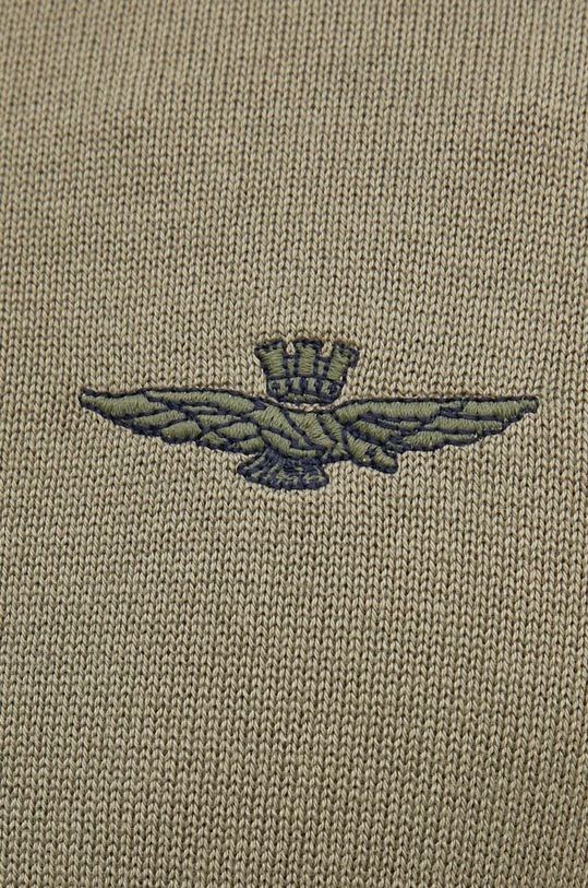 Aeronautica Militare pulover de bumbac MA1502L506 verde