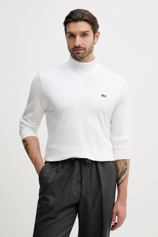 Lacoste longsleeve bawełniany biały UH2828