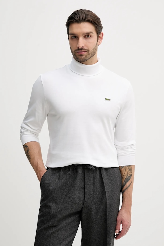Lacoste longsleeve bawełniany biały UH2828