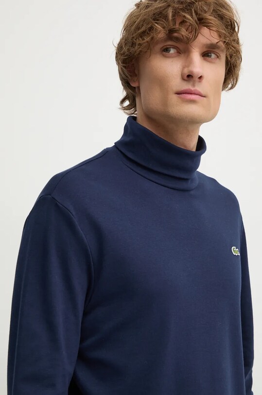 Lacoste longsleeve din bumbac bleumarin UH2828