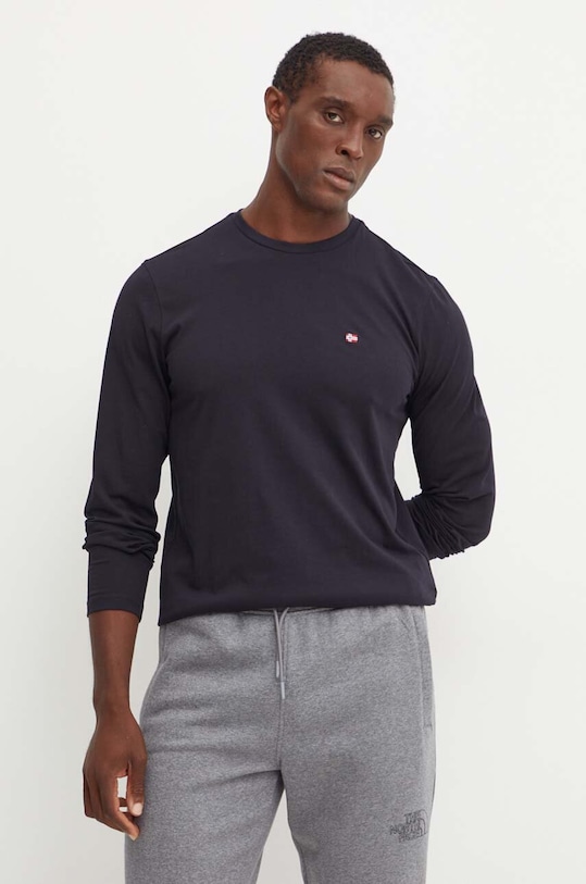 Napapijri top a maniche lunghe in cotone Salis LS nero NP0A4HN70411