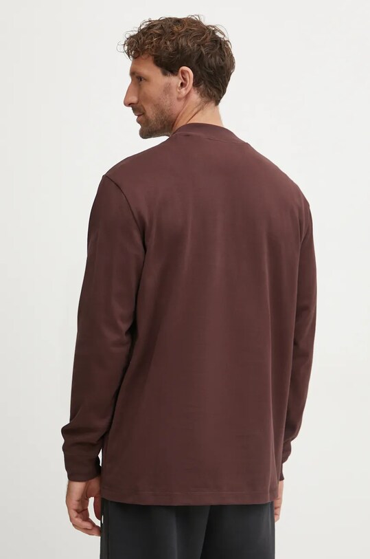 Одежда Хлопковый лонгслив adidas Originals Longsleeve Mock Neck IW3258 бордо