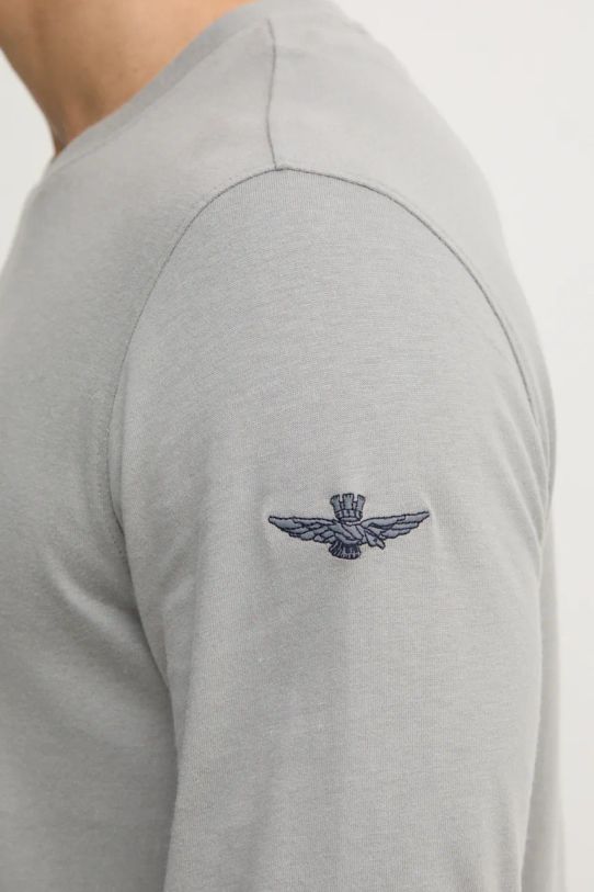 Aeronautica Militare longsleeve bawełniany TS2317J489 szary