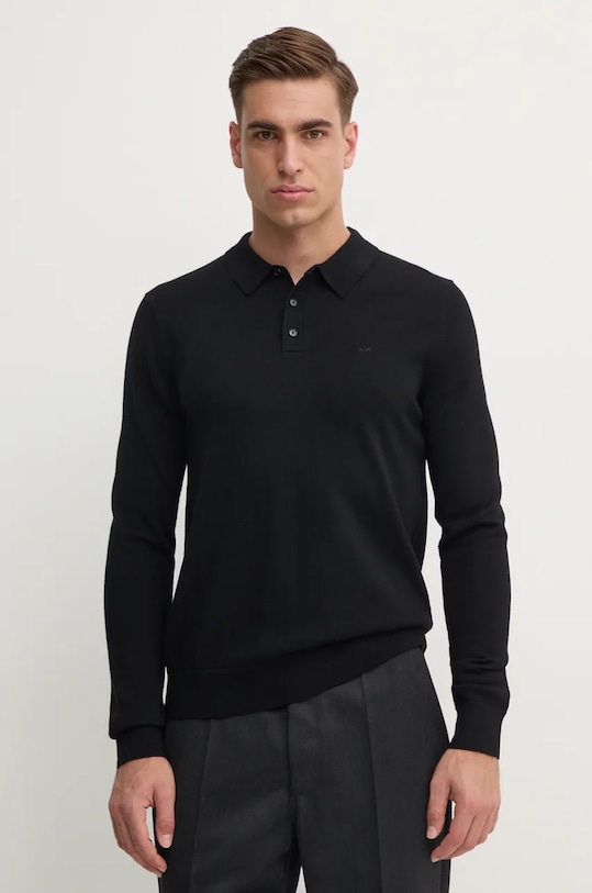 Vlněný svetr Michael Kors směs černá CF460F67AP