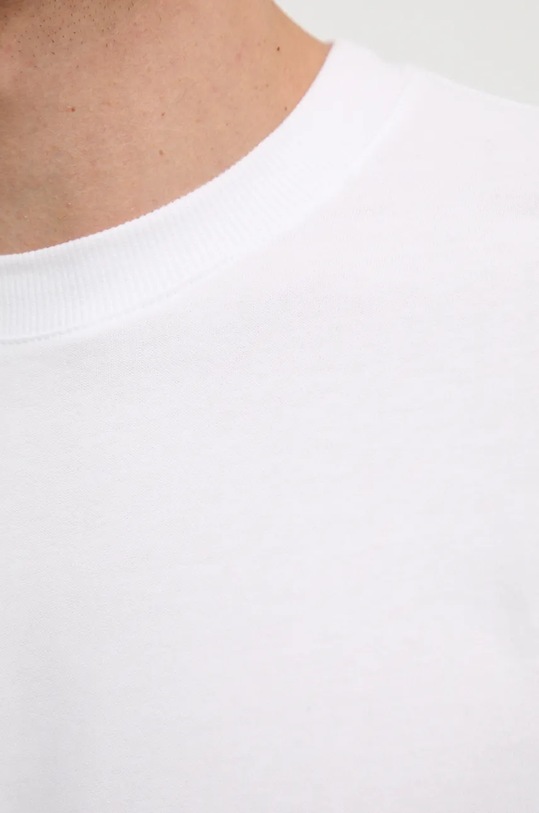 Pamučna majica dugih rukava Sisley 3B7SS1045 bijela