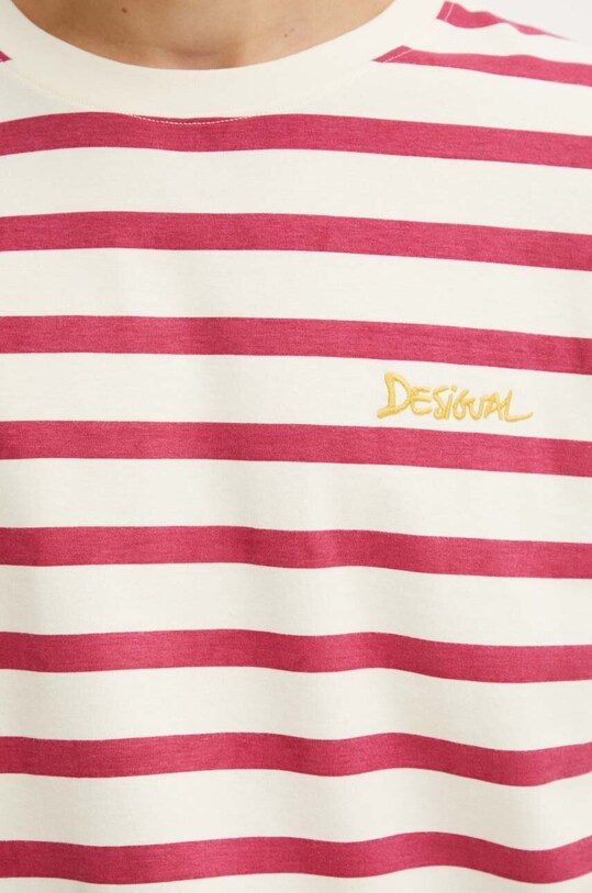 Desigual longsleeve din bumbac CAROLINAN 24WMTK37 bej