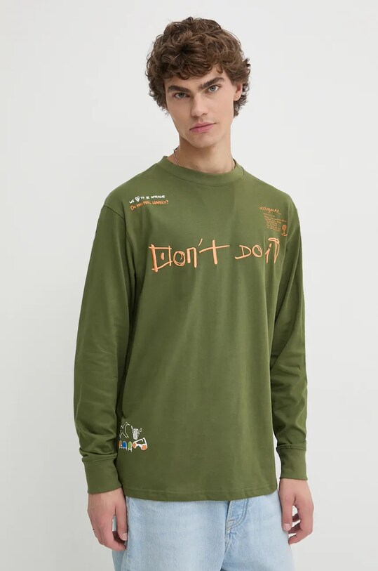 Abbigliamento Desigual top a maniche lunghe in cotone LIAM 24WMTK23 verde