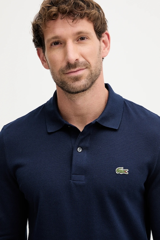 Lacoste longsleeve din bumbac bleumarin PH4013